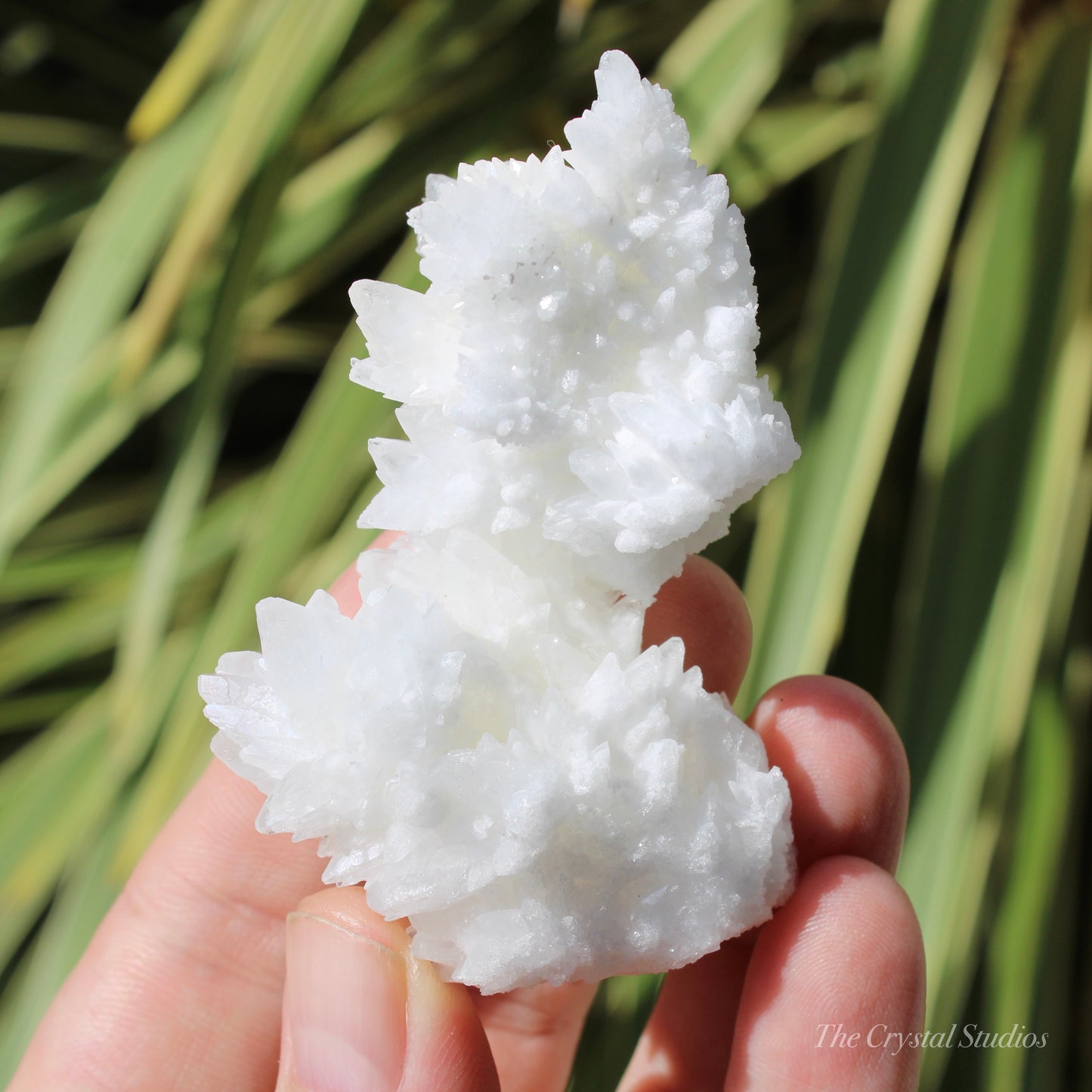 A+ White Aragonite Crystal Cluster