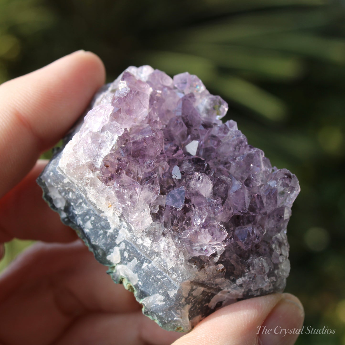 Amethyst and Calcite Natural Crystal Cluster