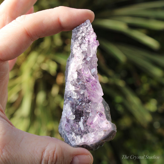 Amethyst and Calcite Natural Crystal Cluster