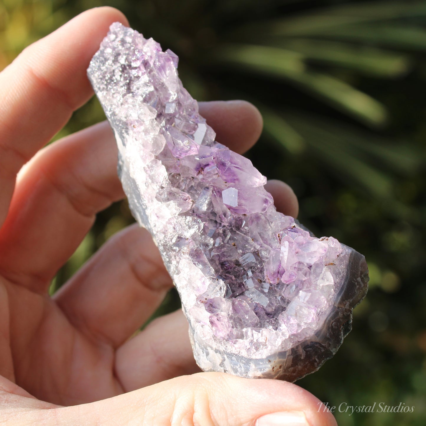 Amethyst and Calcite Natural Crystal Cluster