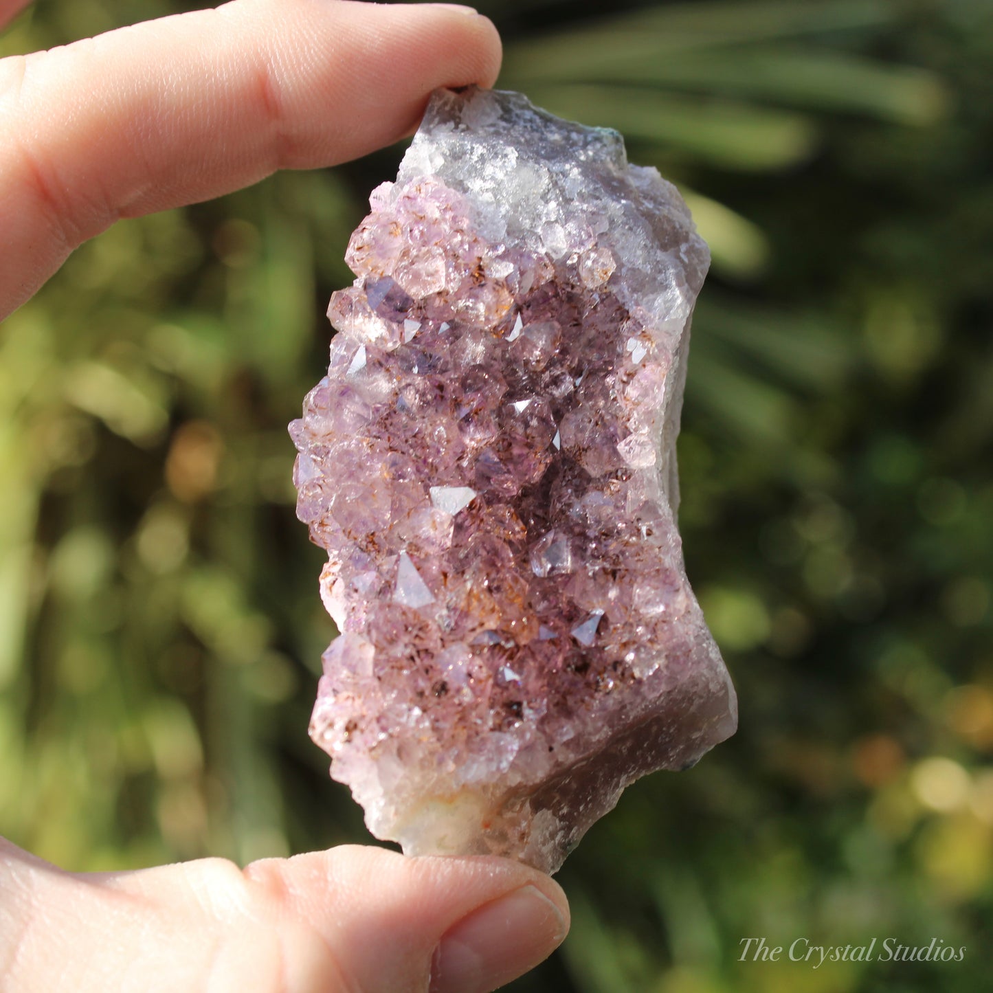 Amethyst and Calcite Natural Crystal Cluster