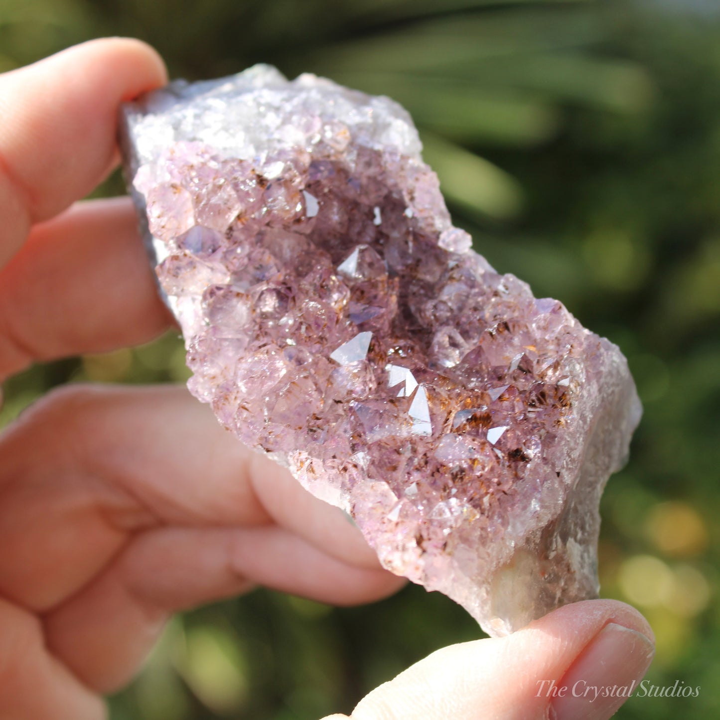 Amethyst and Calcite Natural Crystal Cluster