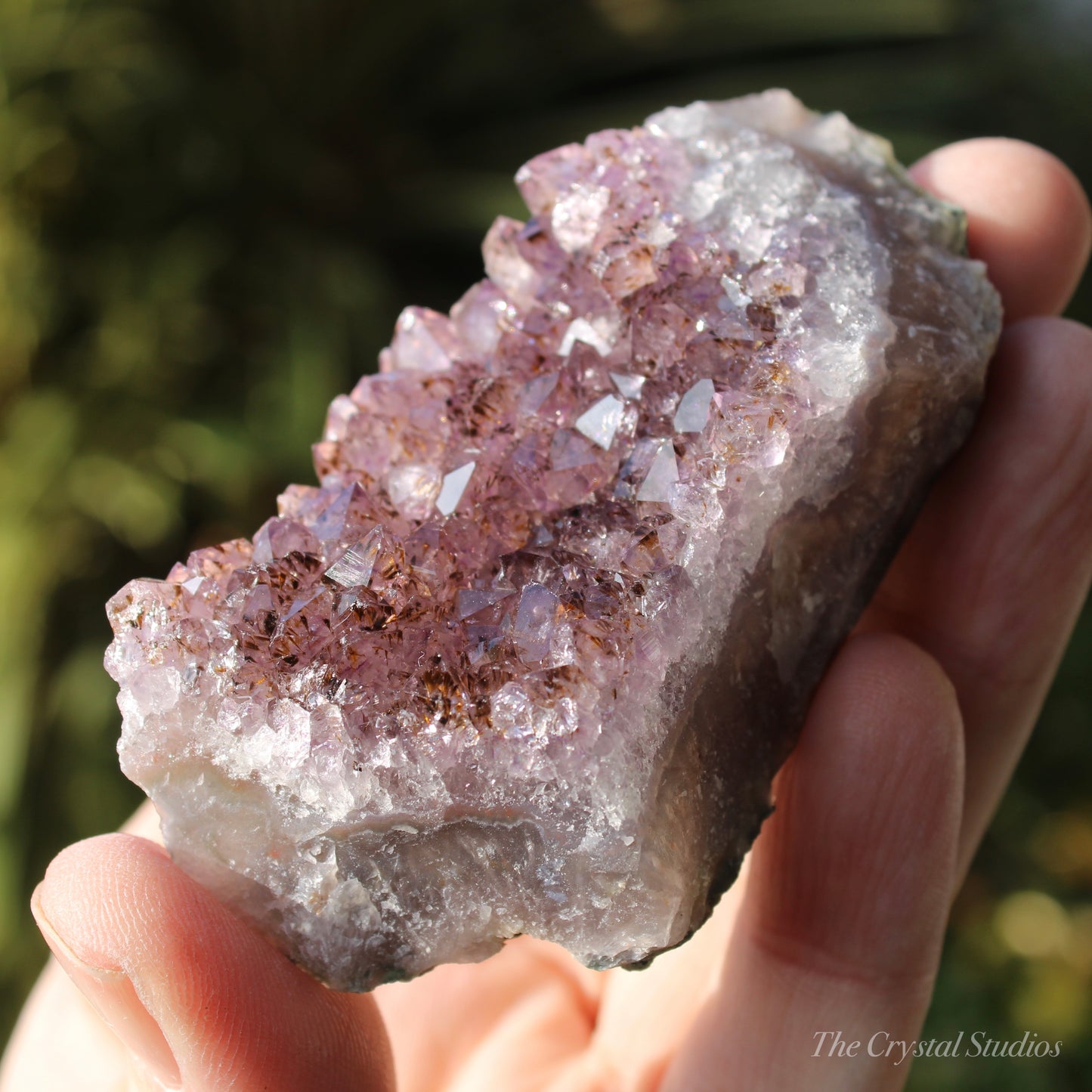 Amethyst and Calcite Natural Crystal Cluster