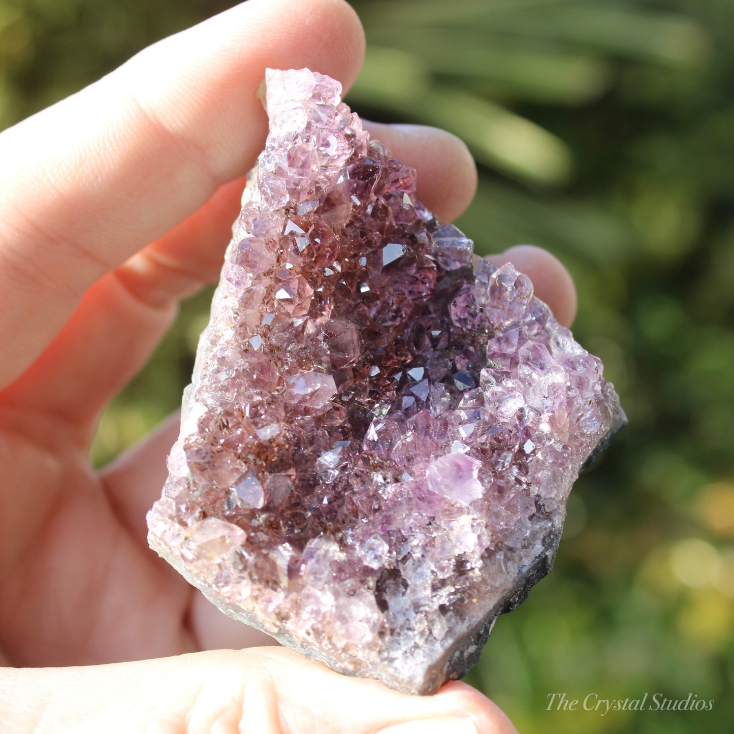 Amethyst and Calcite Natural Crystal Cluster