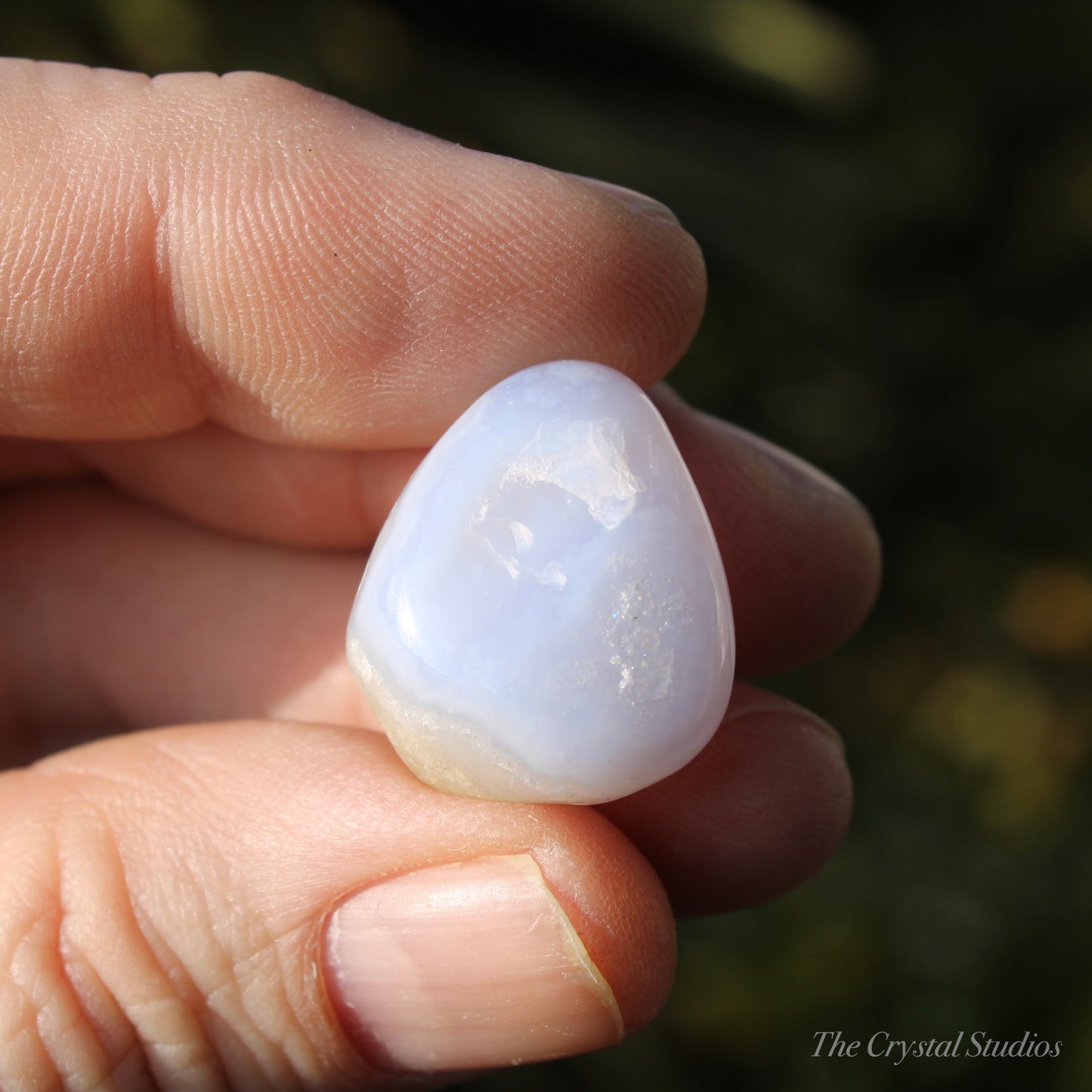 Blue lace Agate Medium Polished Crystal Tumblestone