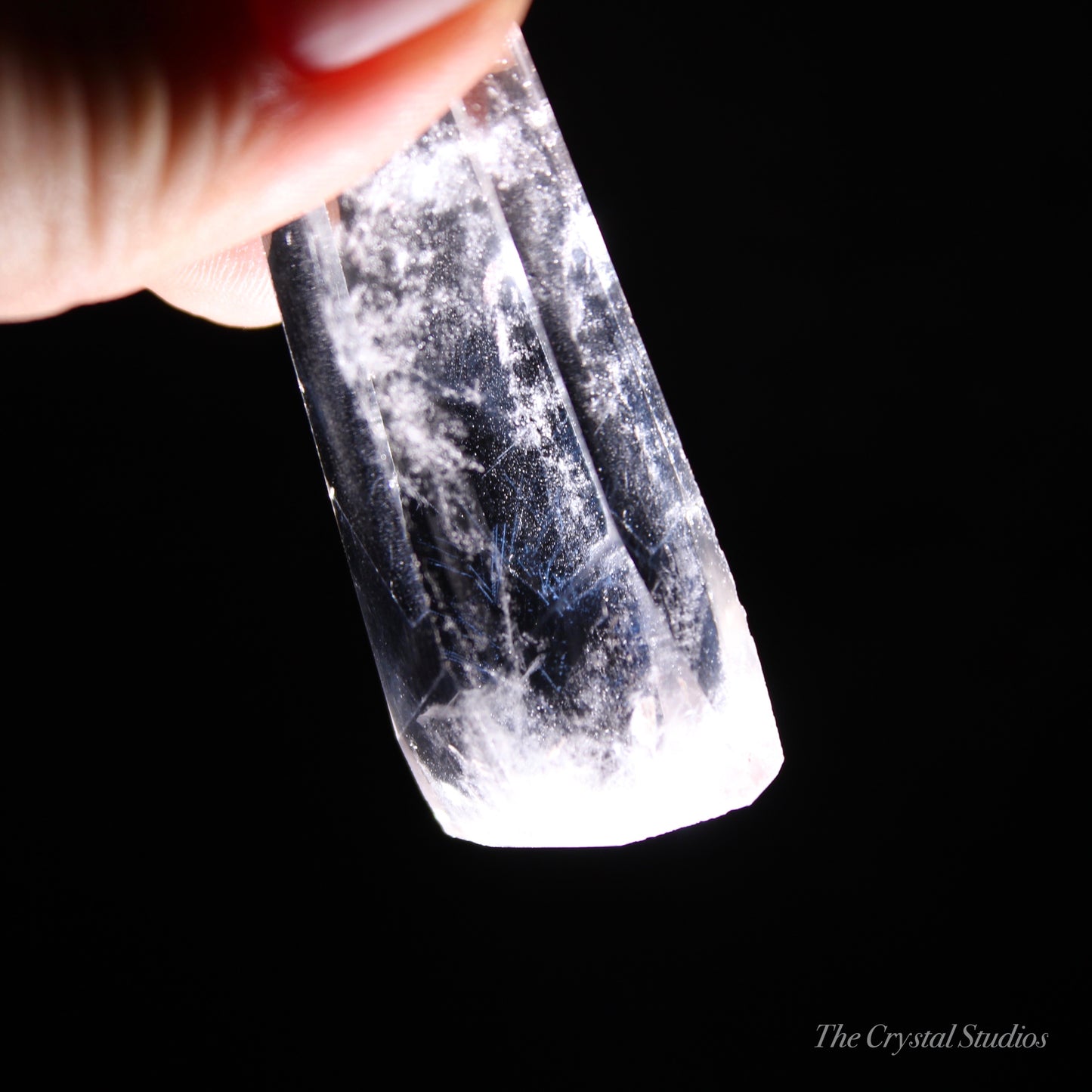 Blue Feather/Needle Quartz Polished Point