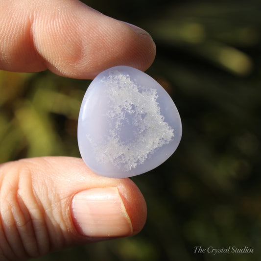 Blue lace Agate Medium Polished Crystal Tumblestone