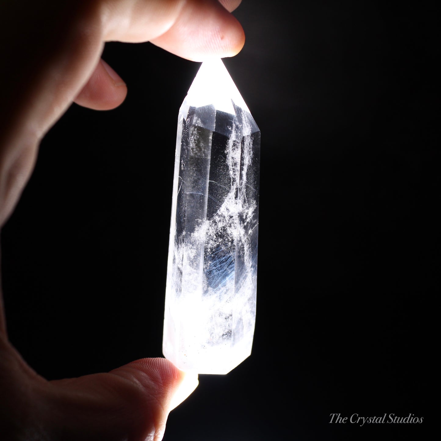 Blue Feather/Needle Quartz Polished Point