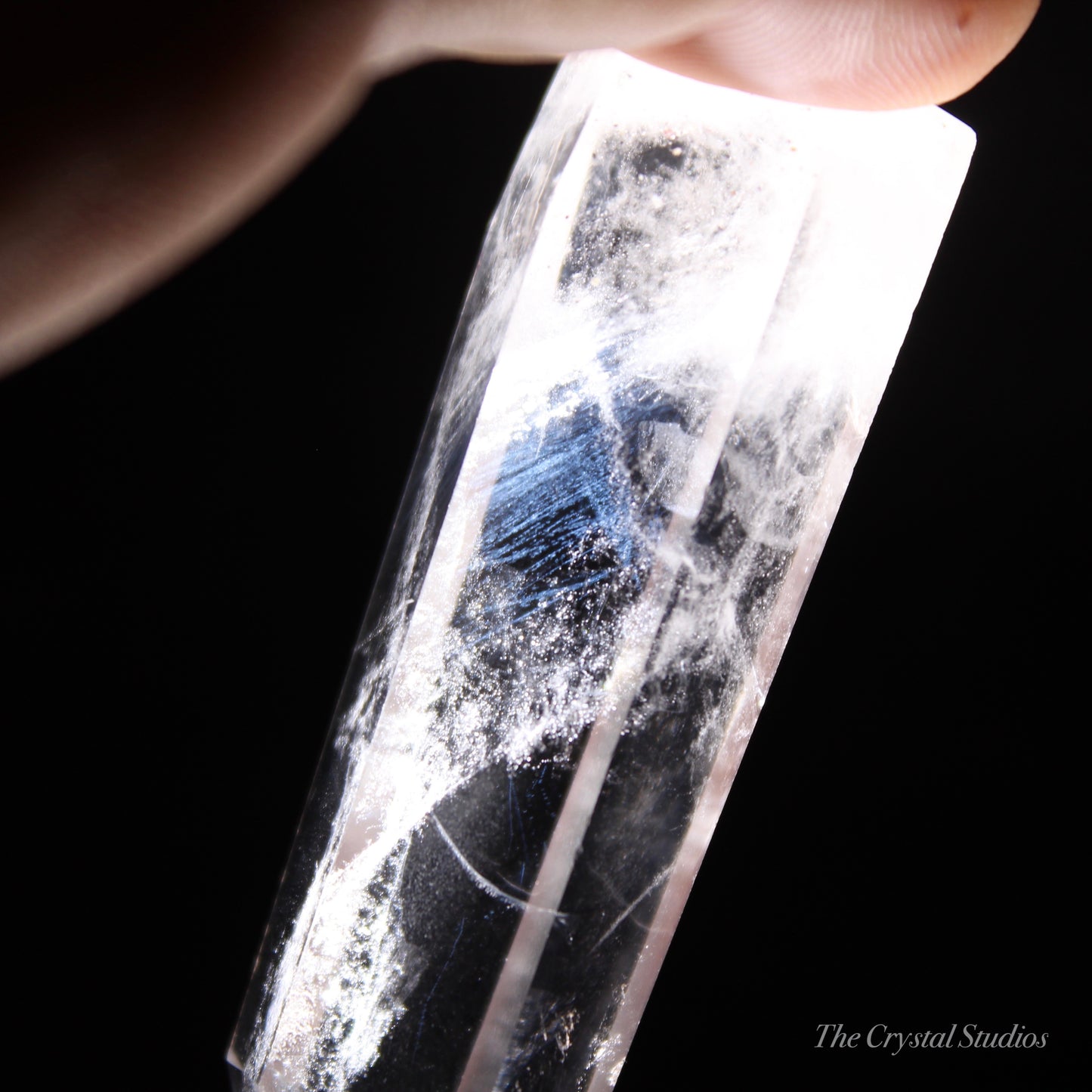 Blue Feather/Needle Quartz Polished Point