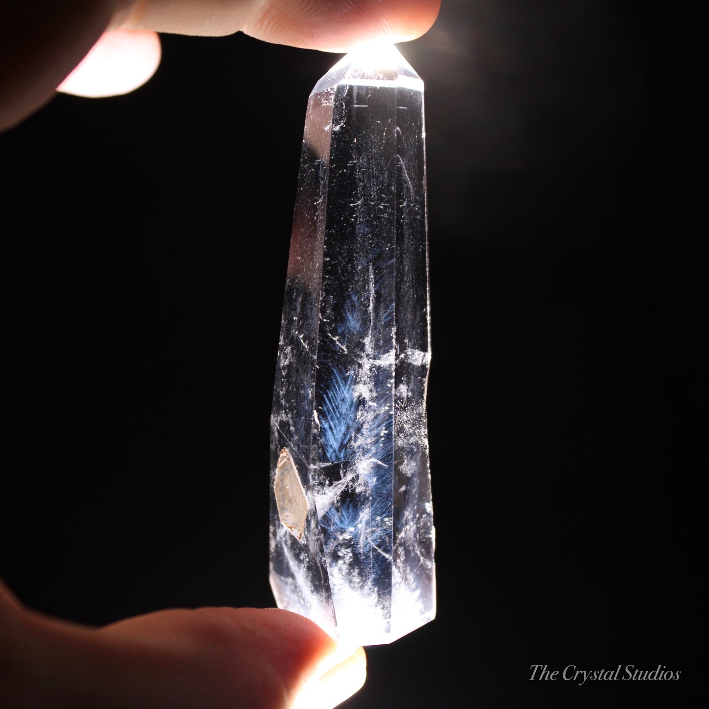 Blue Feather/Needle Quartz Polished Point