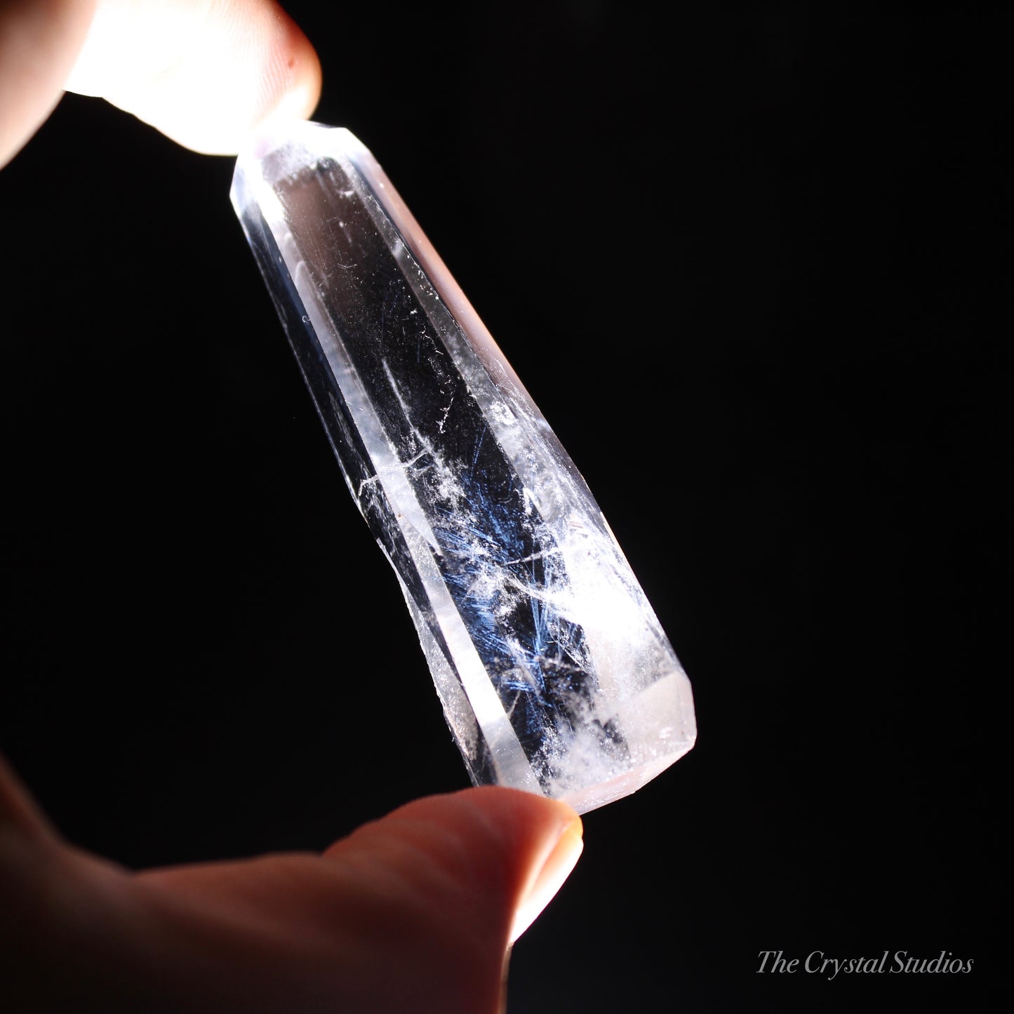 Blue Feather/Needle Quartz Polished Point