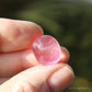 Pink (Dyed) Rutilated Polished Crystal Cabochon