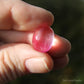 Pink (Dyed) Rutilated Polished Crystal Cabochon