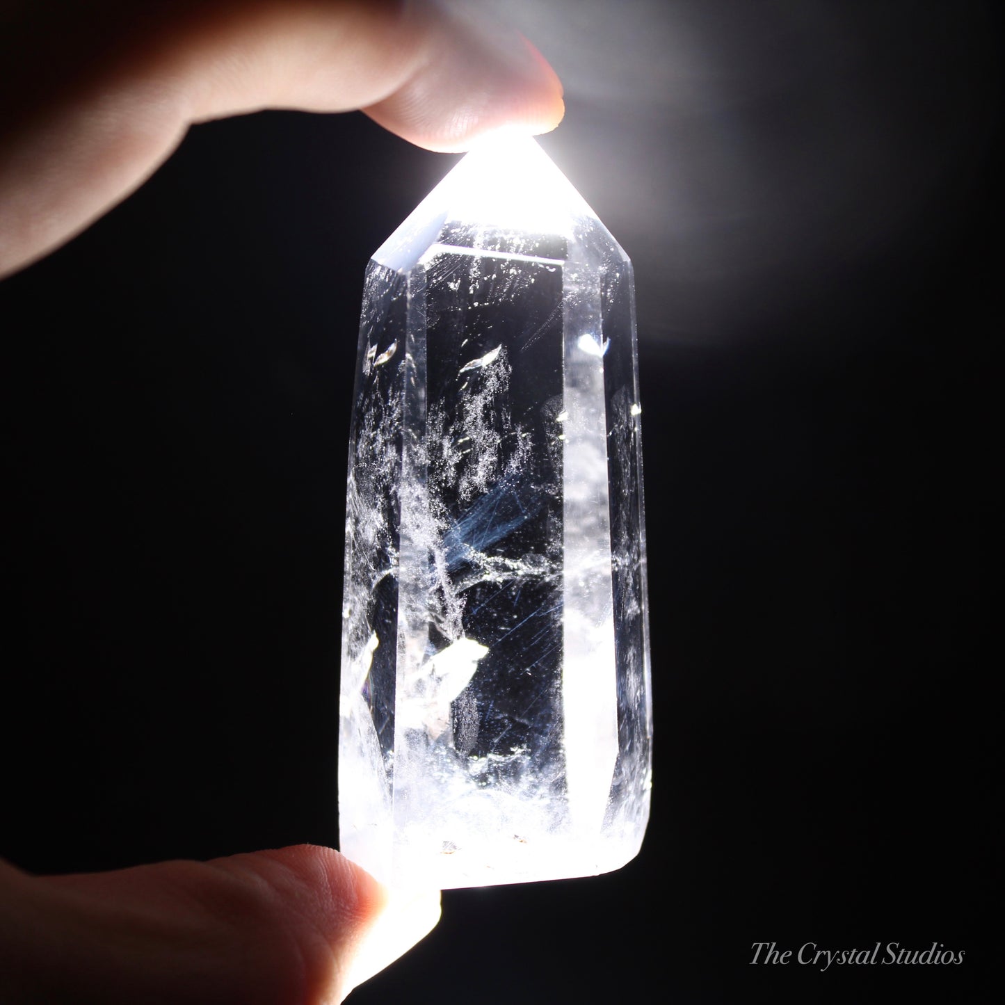 Blue Feather/Needle Quartz Polished Point