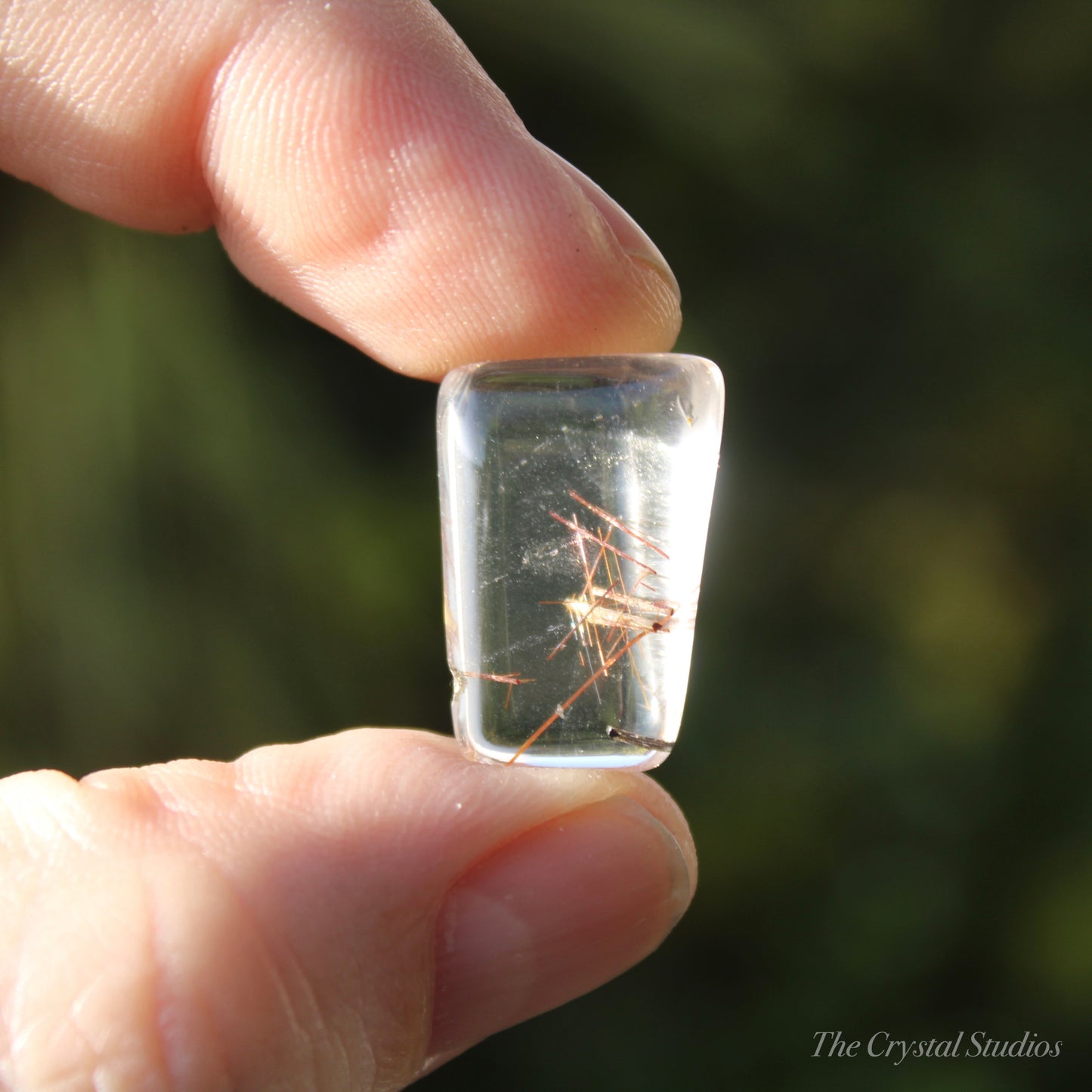 Golden Rutilated Polished Oblong Crystal