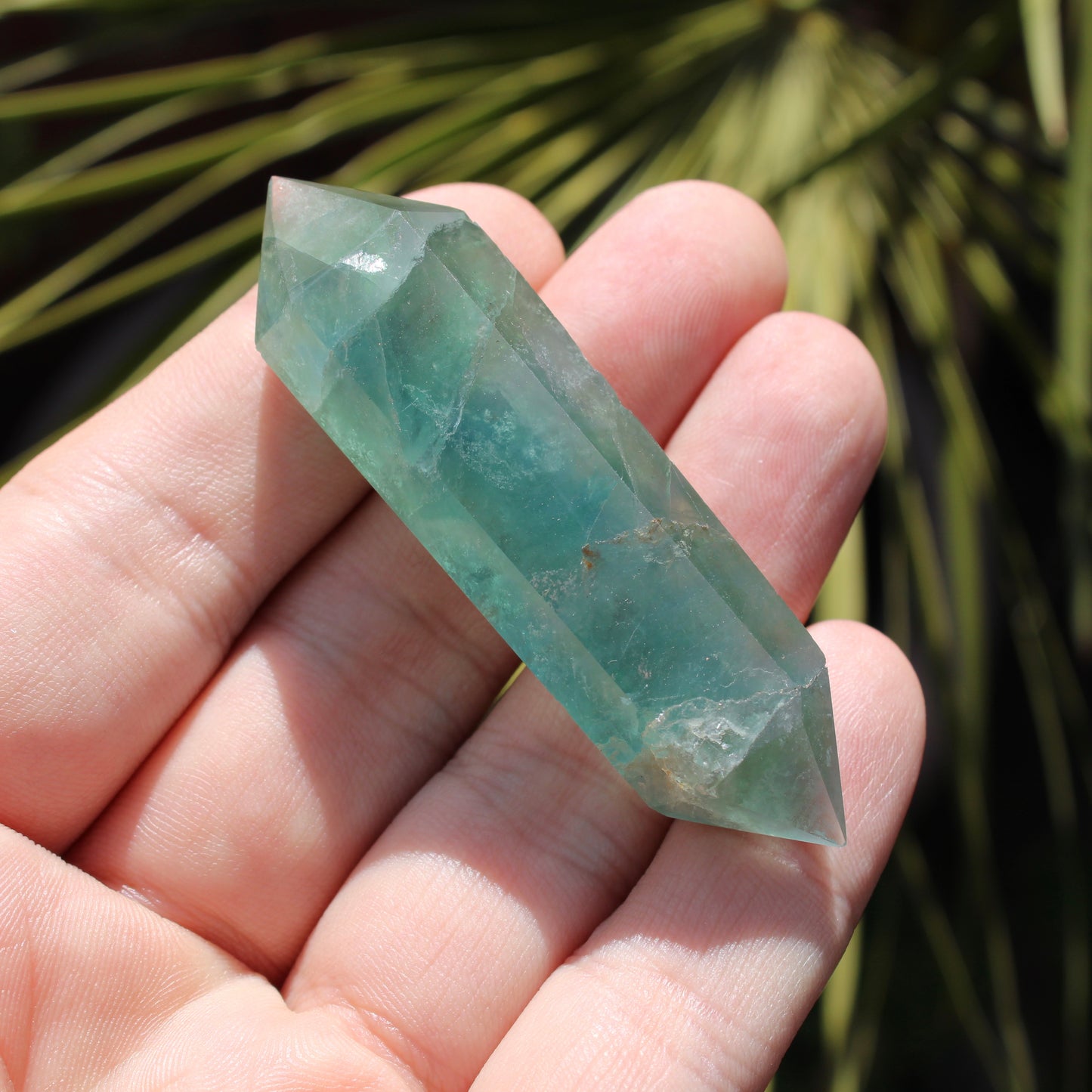 Blue/Green Fluorite Double Terminated Polished Point