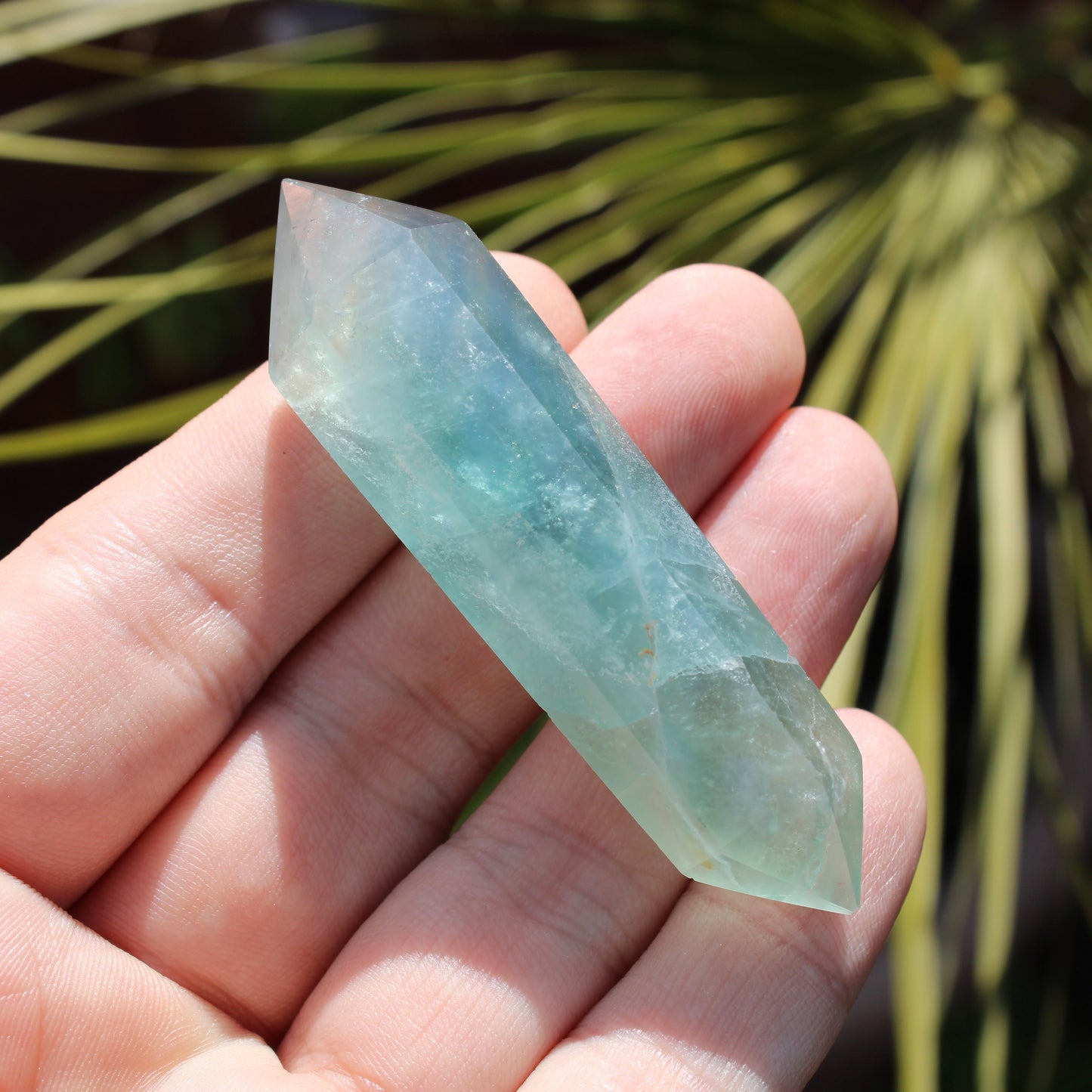 Blue/Green Fluorite Double Terminated Polished Point