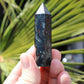 Astrophyllite & Garnet Polished Crystal Point