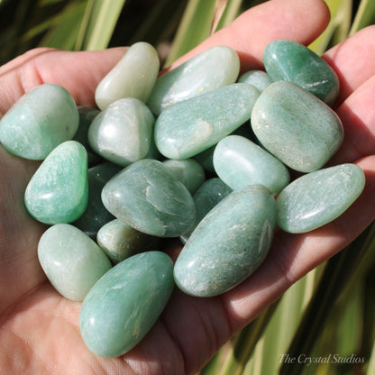 Light Green Aventurine Polished Crystal Tumblestones