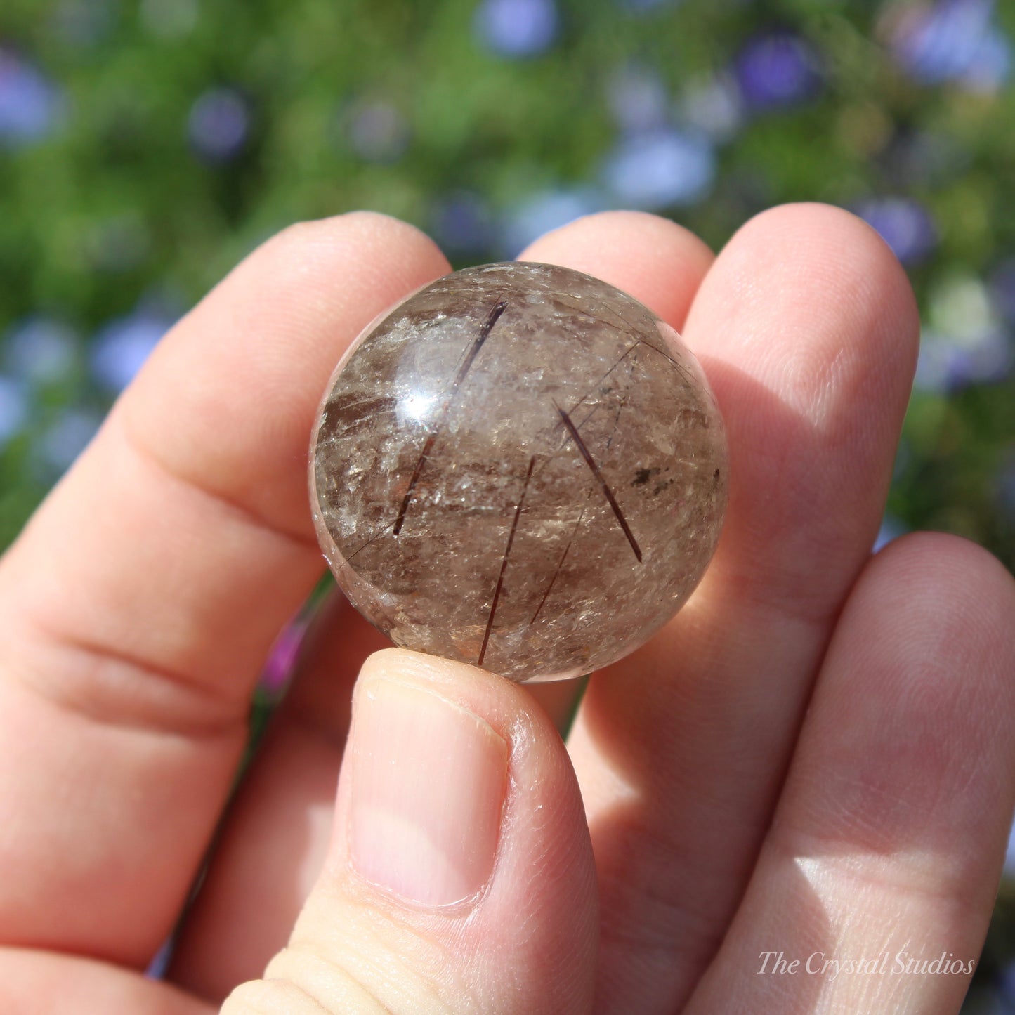 Rutilated Quartz Polished Crystal Sphere