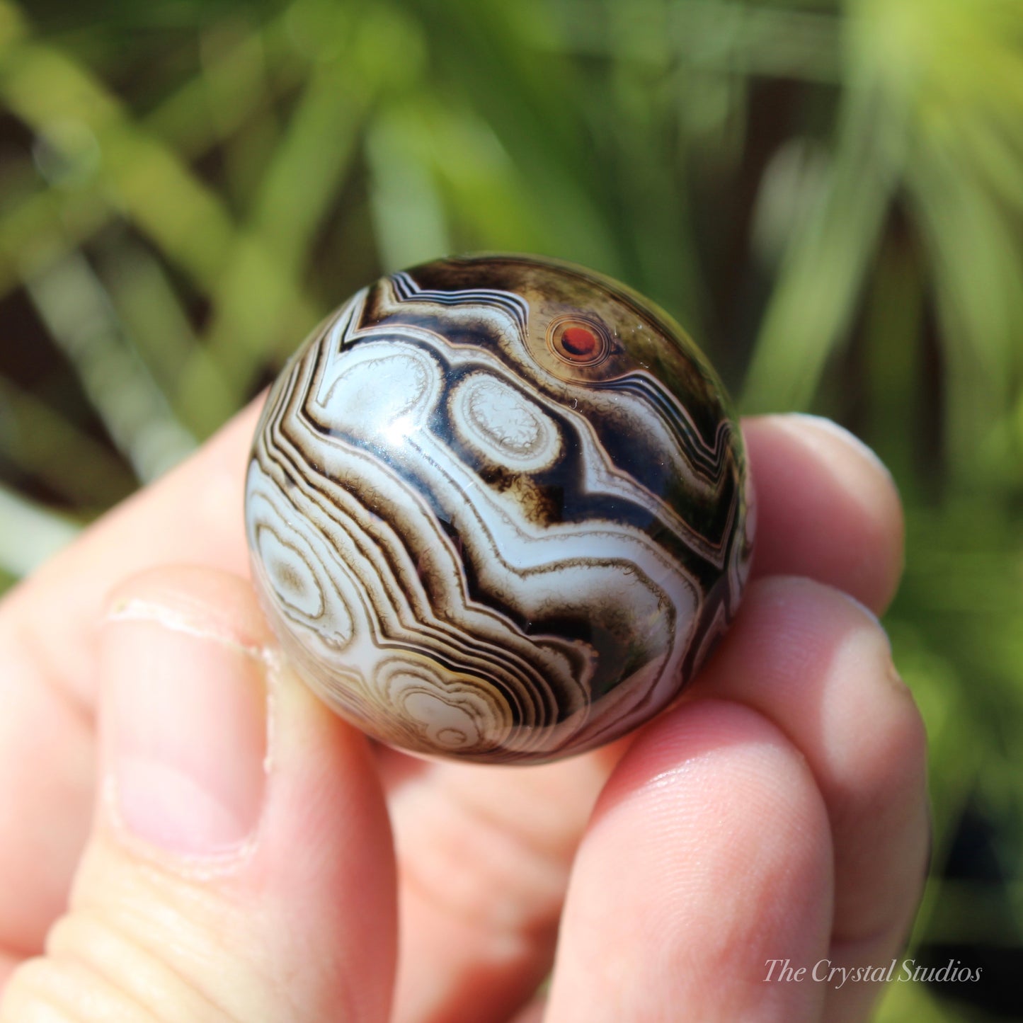 Banded Agate Polished Crystal Sphere