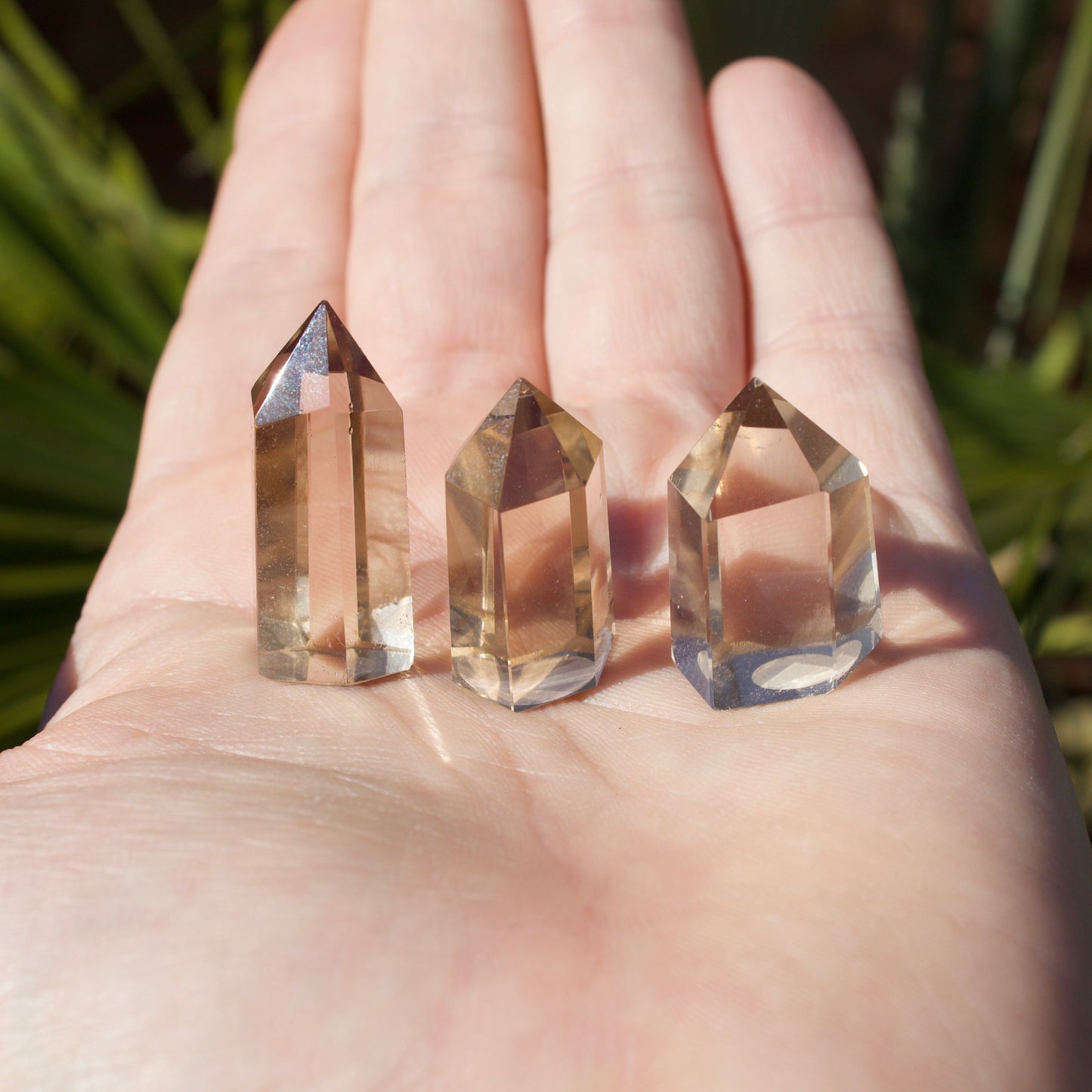 Smokey Quartz Polished Crystal Point Set