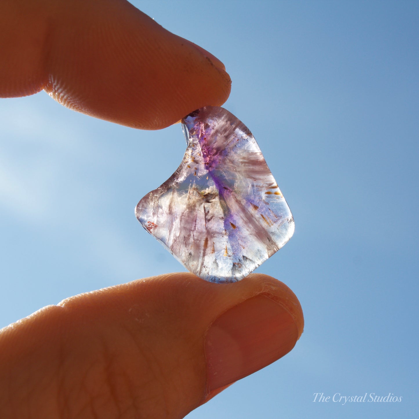 Super Seven Polished Crystal Slice