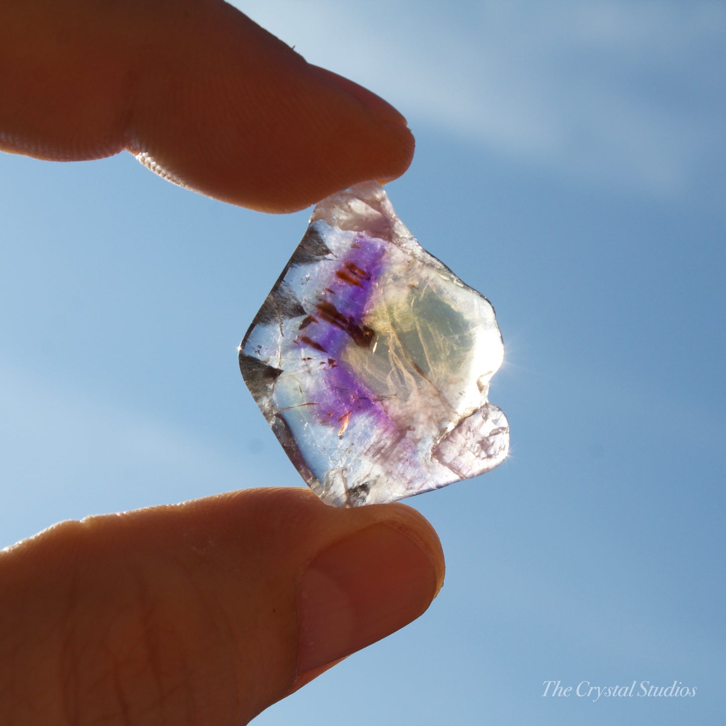 Super Seven Polished Crystal Slice