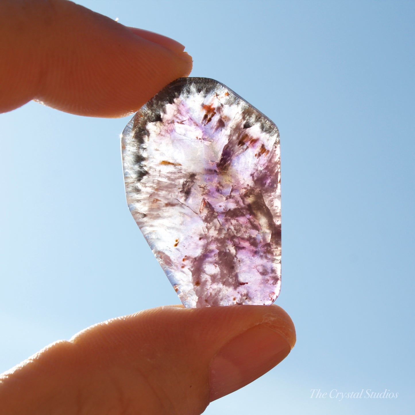 Super Seven Polished Crystal Slice