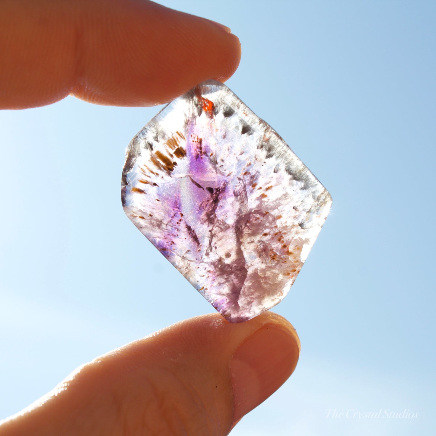 Super Seven Polished Crystal Slice