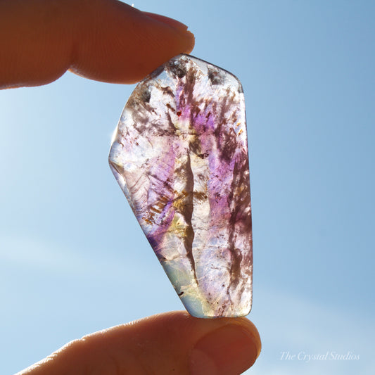 Super Seven Polished Crystal Slice