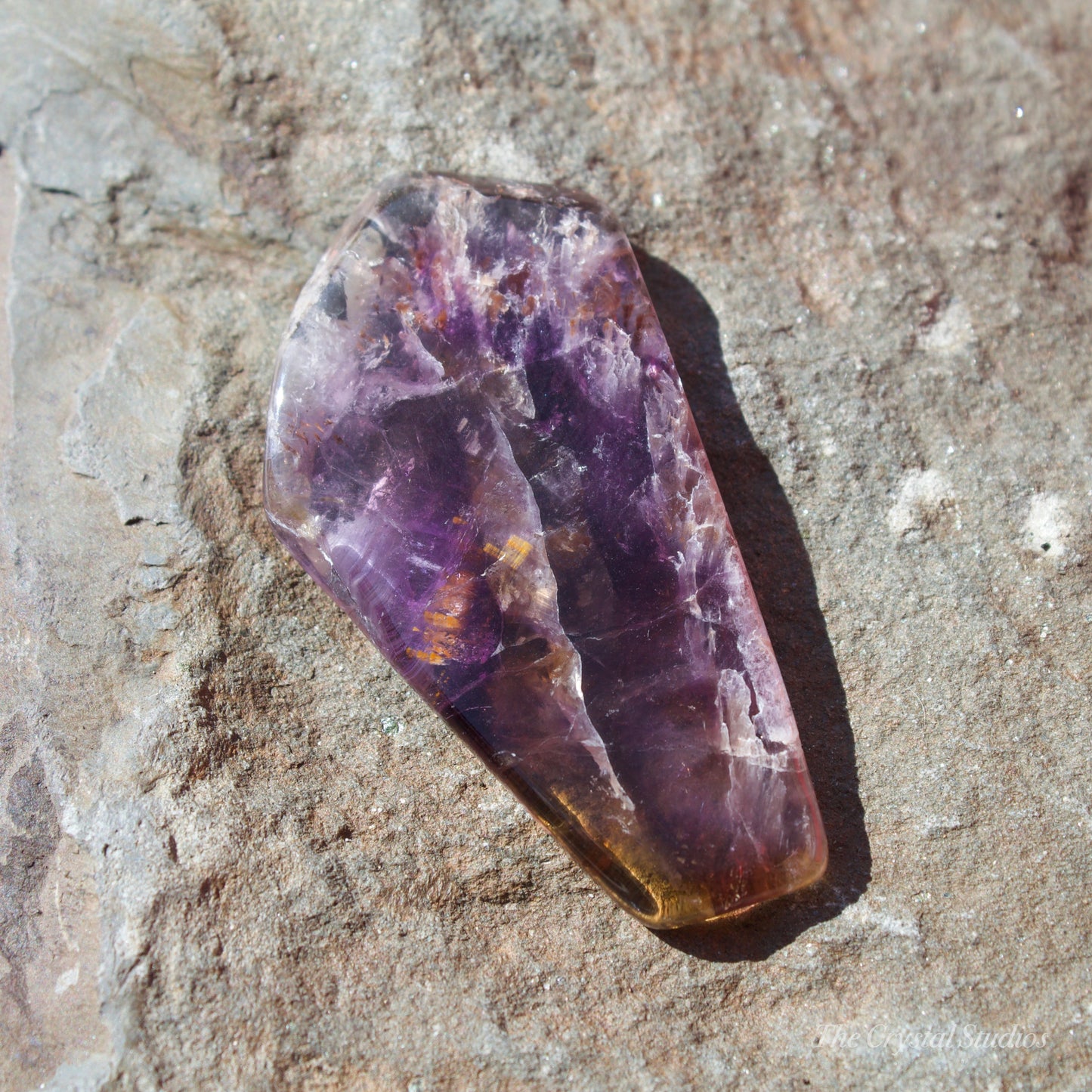 Super Seven Polished Crystal Slice