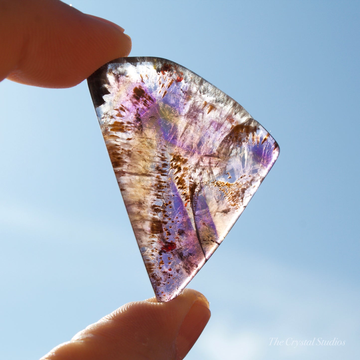 Super Seven Polished Crystal Slice