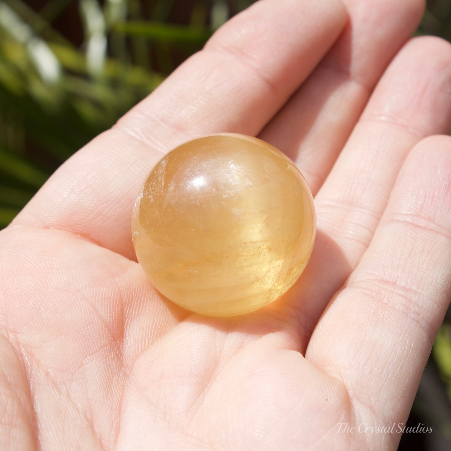 Honey Calcite Small Polished Crystal Sphere