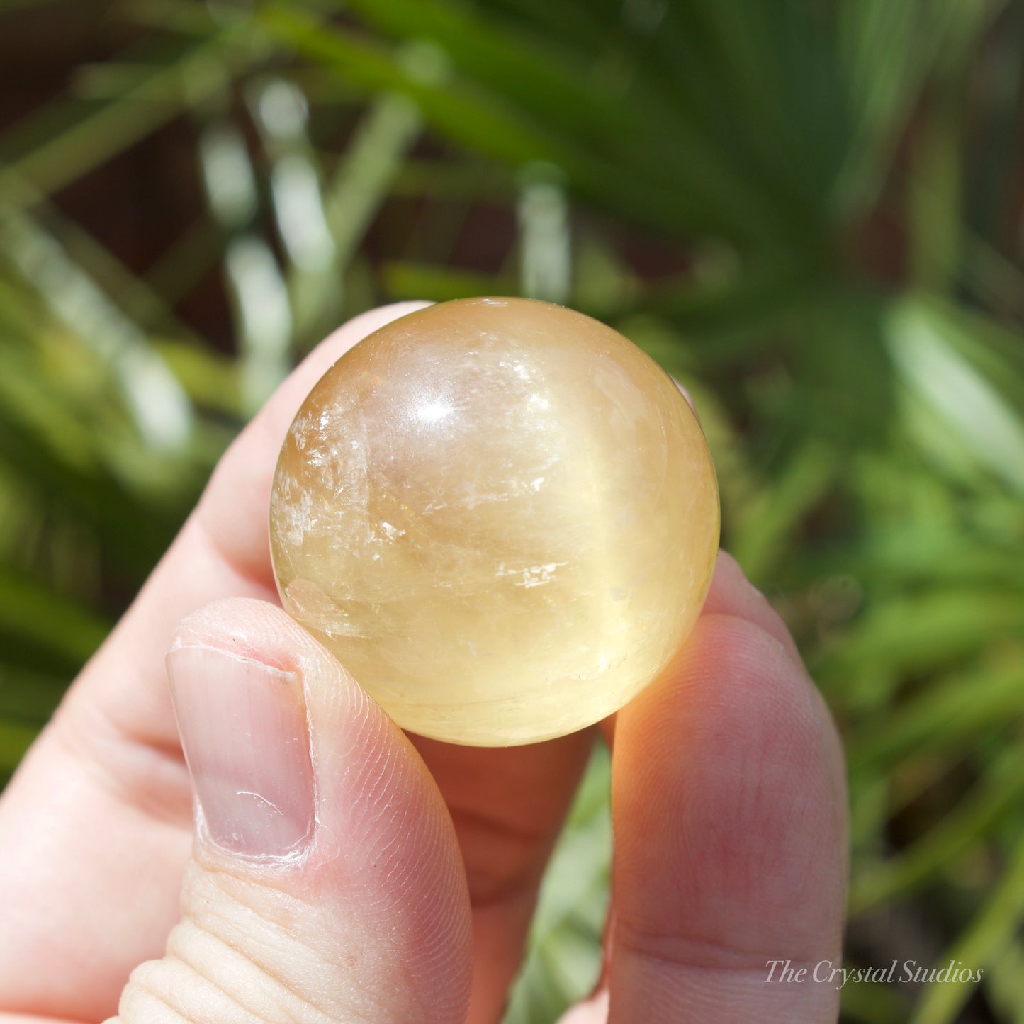 Honey Calcite Small Polished Crystal Sphere