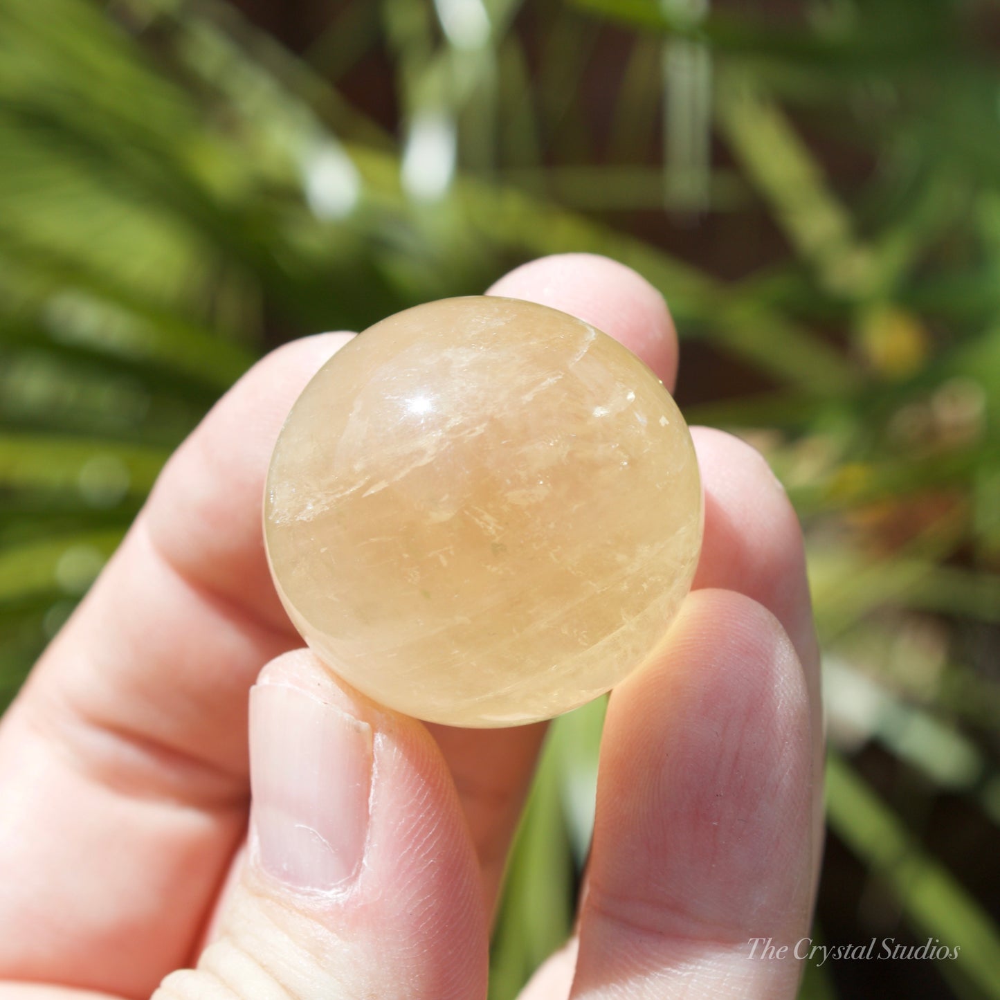 Honey Calcite Small Polished Crystal Sphere