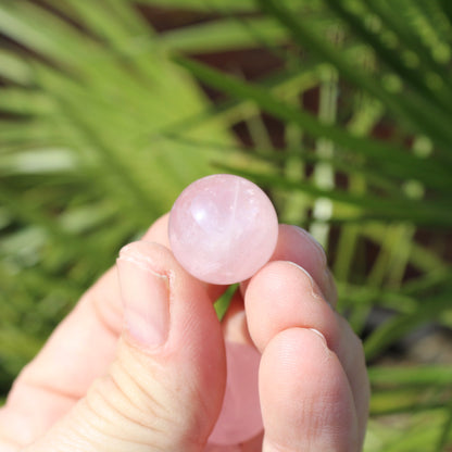 Rose Quartz Small Polished Crystal Spheres