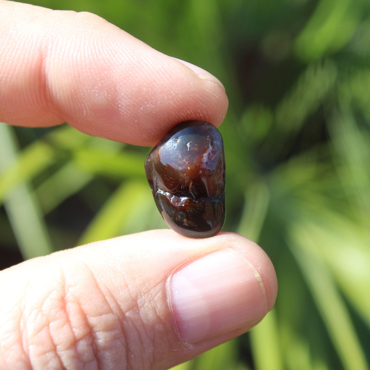 Fire Agate Polished Crystal Tumblestone