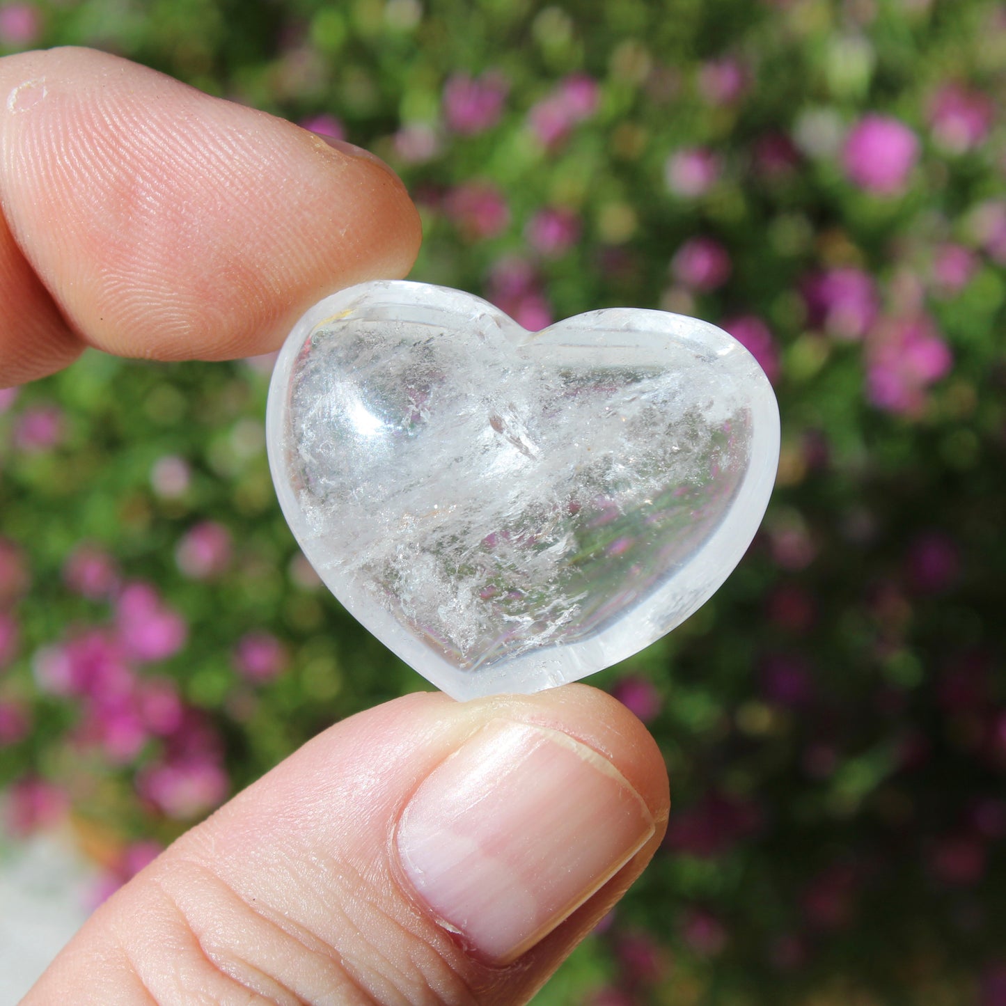 Clear Quartz Pocket Heart Crystal