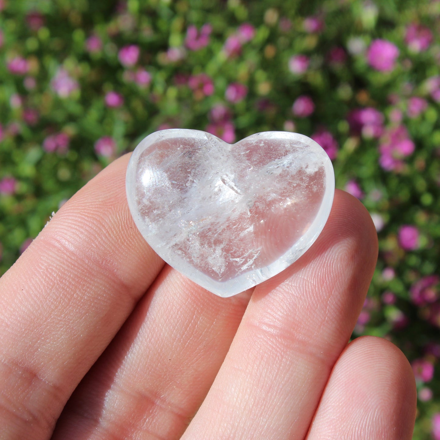 Clear Quartz Pocket Heart Crystal