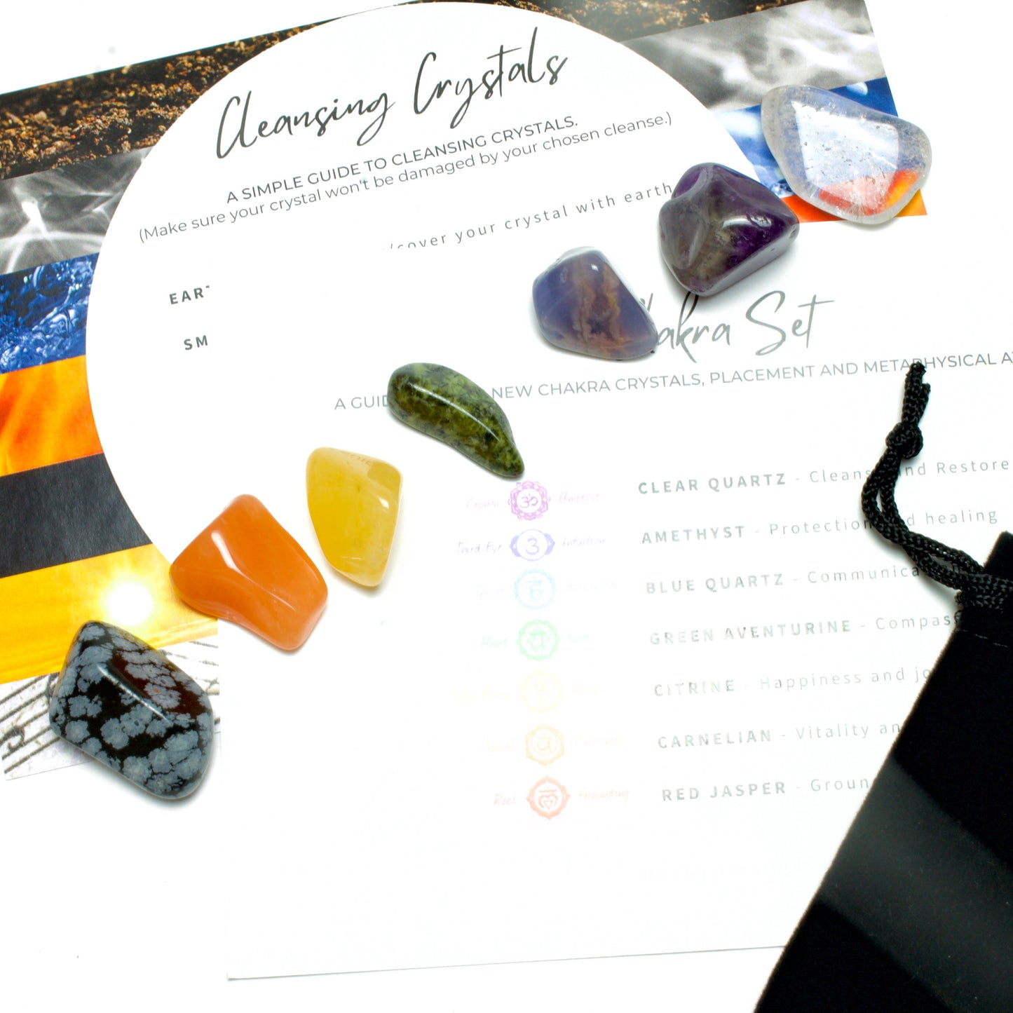 Chakra Polished Crystal Tumblestone Set D